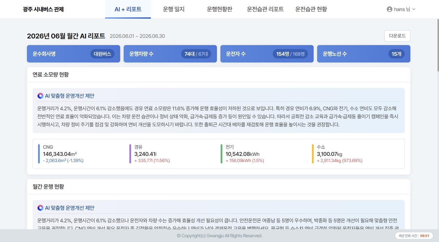 AI 월간 리포트 - 연료 소모량